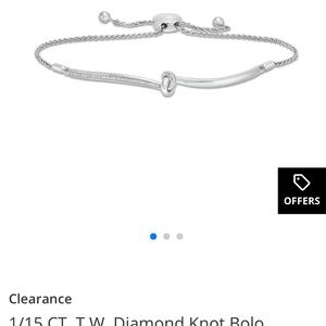 Zales Diamond Knot Bolo Bracelet
